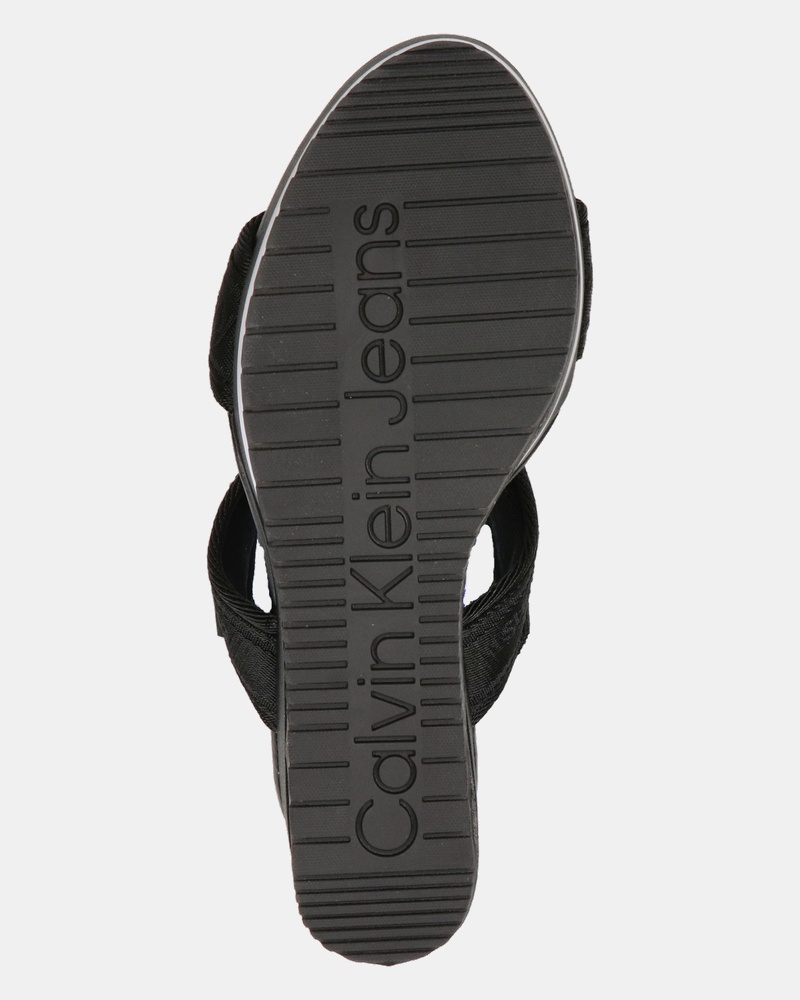 Calvin Klein Wedge Sandal Sling - Sleehak - Zwart