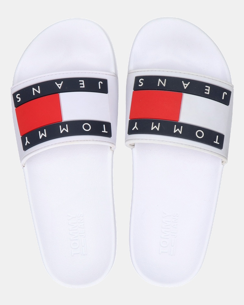 Tommy Jeans Jeans Flag - Badslippers - Wit