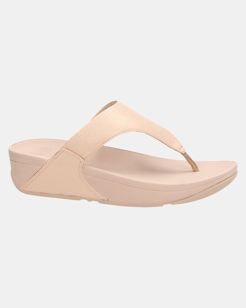 Fitflop Lulu Shimmer Toe Pose - Slippers - Roze