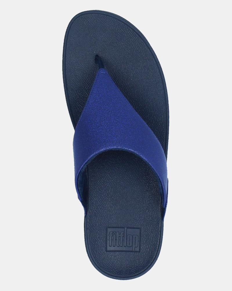 Fitflop Lulu Shimmer Toe Pose - Slippers - Blauw