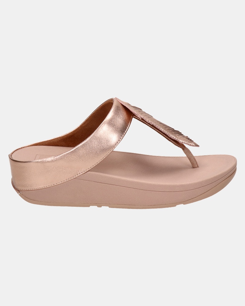 Fitflop Fino Feather - Slippers - Rose goud