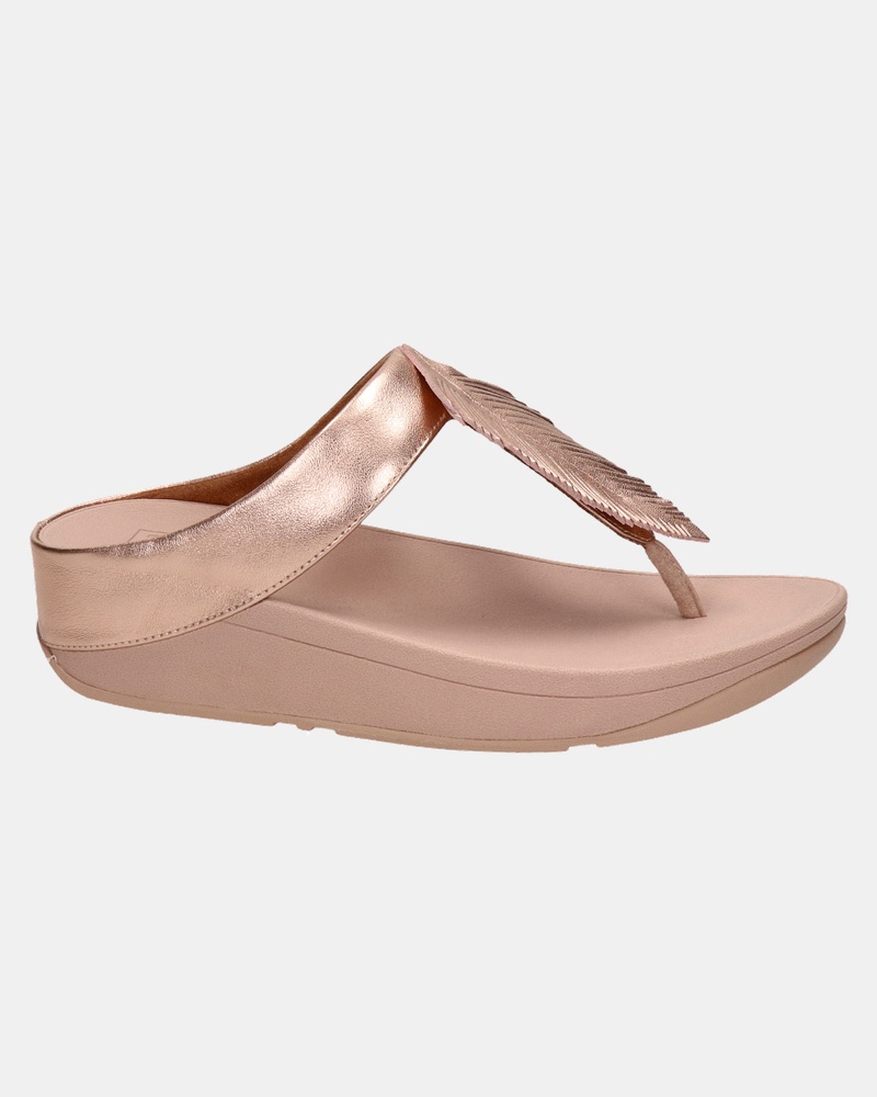 Fitflop Fino Feather - Slippers - Rose goud