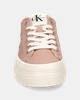 Calvin Klein Vulcanized Flatform - Lage sneakers - Roze