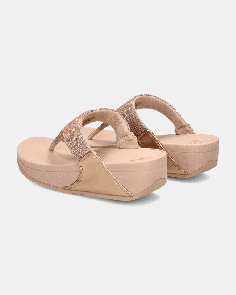Fitflop Lulu Shimmer Lux - Slippers - Rose goud