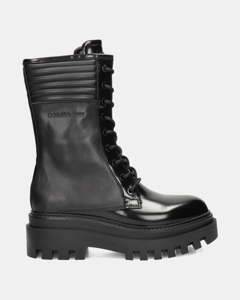 Calvin Klein Knee Boot - Bikerboots - Zwart