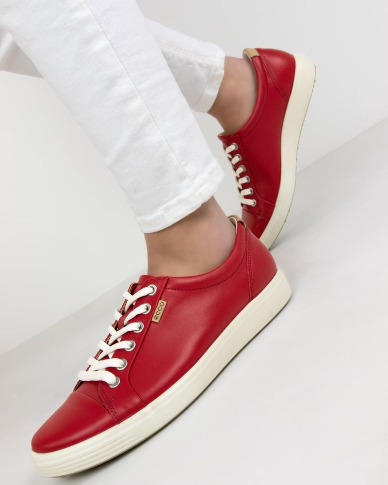 Ecco Soft 7 W - Lage sneakers - Rood