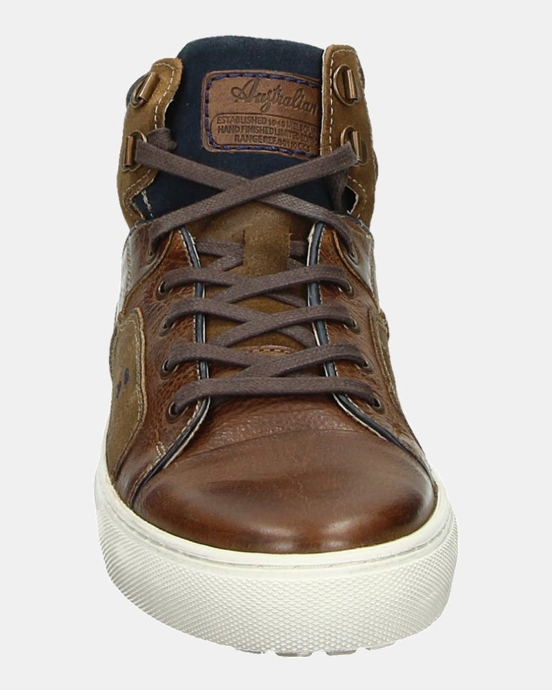 Australian Nebraska Leather - Hoge sneakers - Cognac