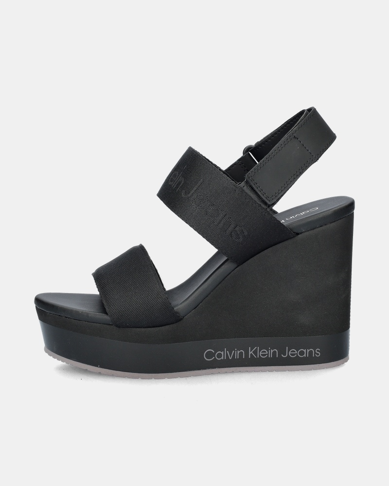 Calvin Klein Wedge - Sandalen - Zwart