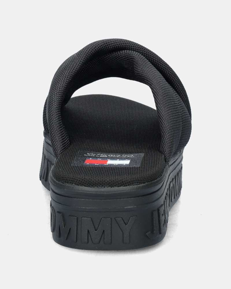 Tommy Jeans Lettering - Slippers - Zwart