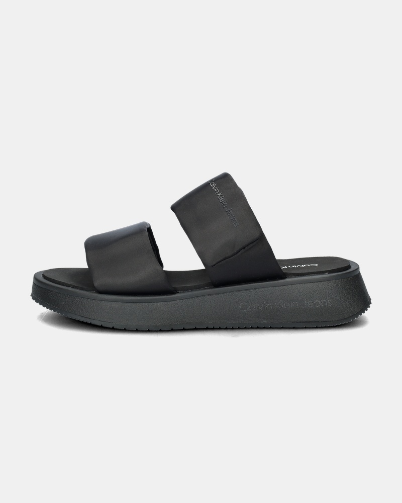 Calvin Klein Slide Double - Slippers - Zwart