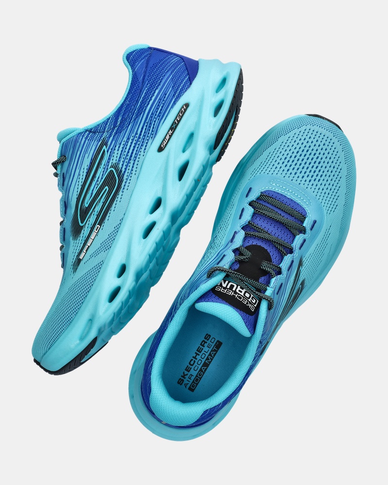Skechers Go Run Swirl Tech - Lage sneakers - Blauw
