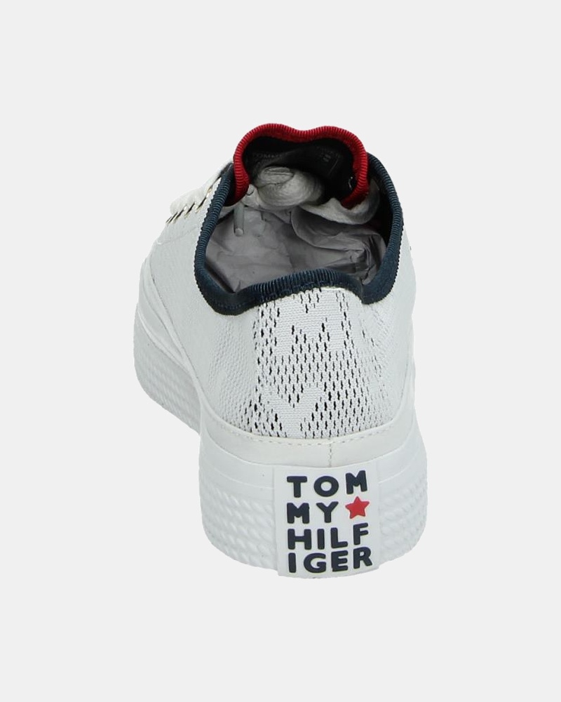 Tommy Hilfiger Sport Jacquard Flatform - Lage sneakers - Wit