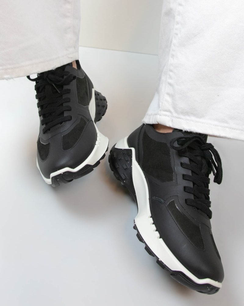 Ecco Retro - Lage sneakers - Zwart