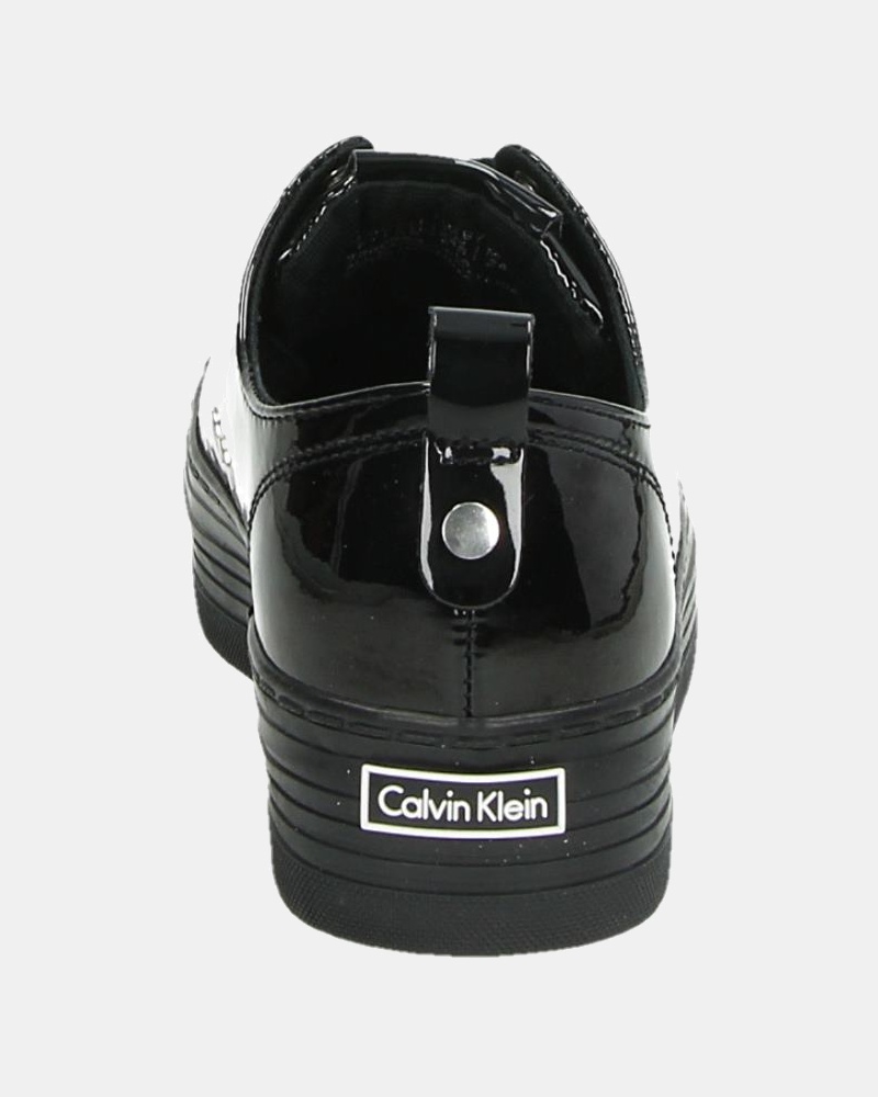 Calvin Klein Zolah Patent - Platform sneakers - Zwart