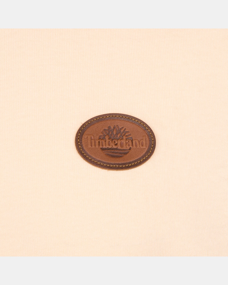 Timberland Leather Badge - Shirt - Ecru