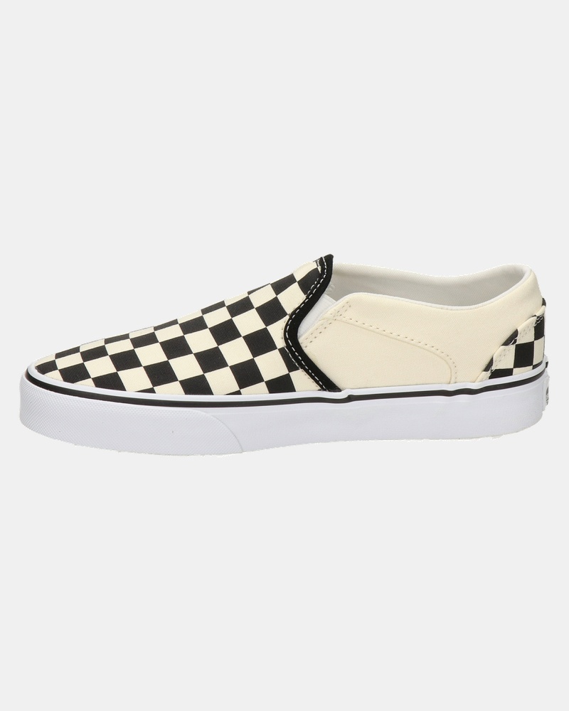 Vans Asher Checkerboard - Mocassins & loafers - Zwart